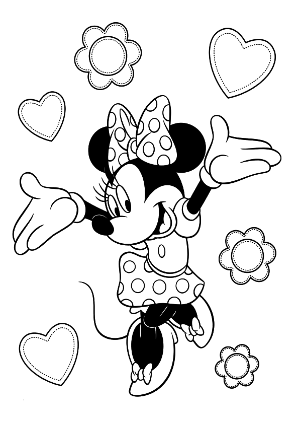 Baby Minnie Mouse Colouring Pages