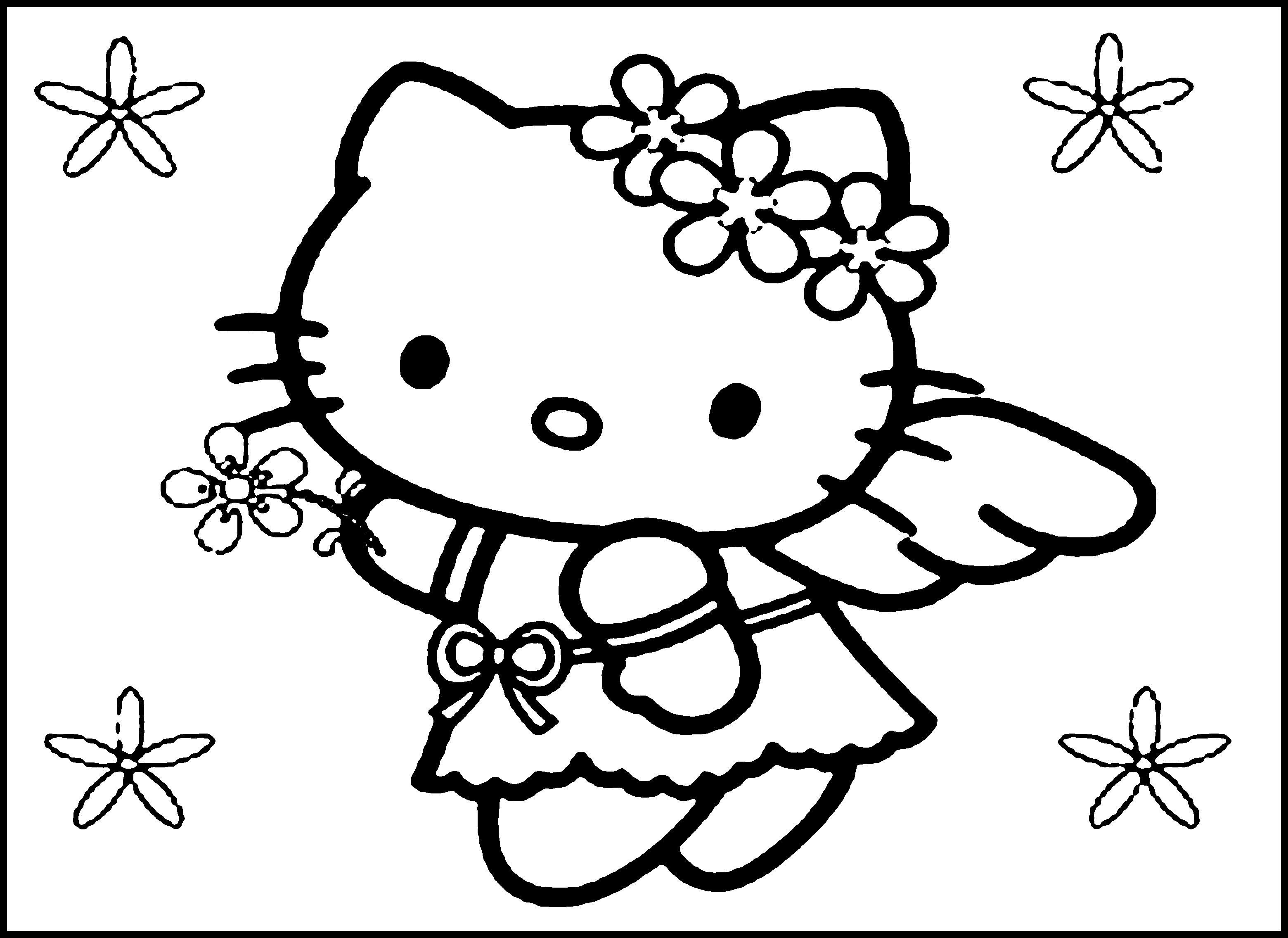free printable hello kitty coloring pages for kids rh bestcoloringpagesforkids Christmas Free Printable Adult Coloring Pages Cute Christmas Penguin