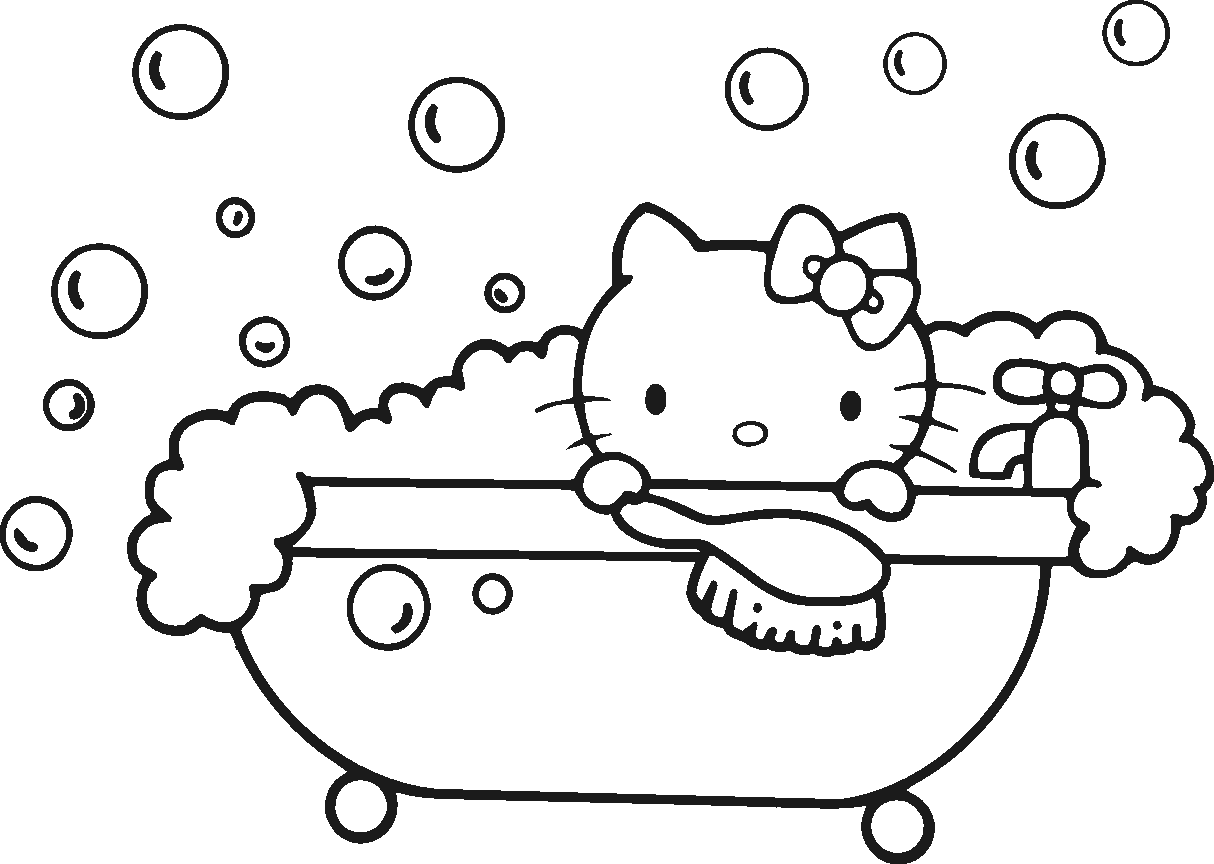 Coloring Pages For Kids Hello Kitty