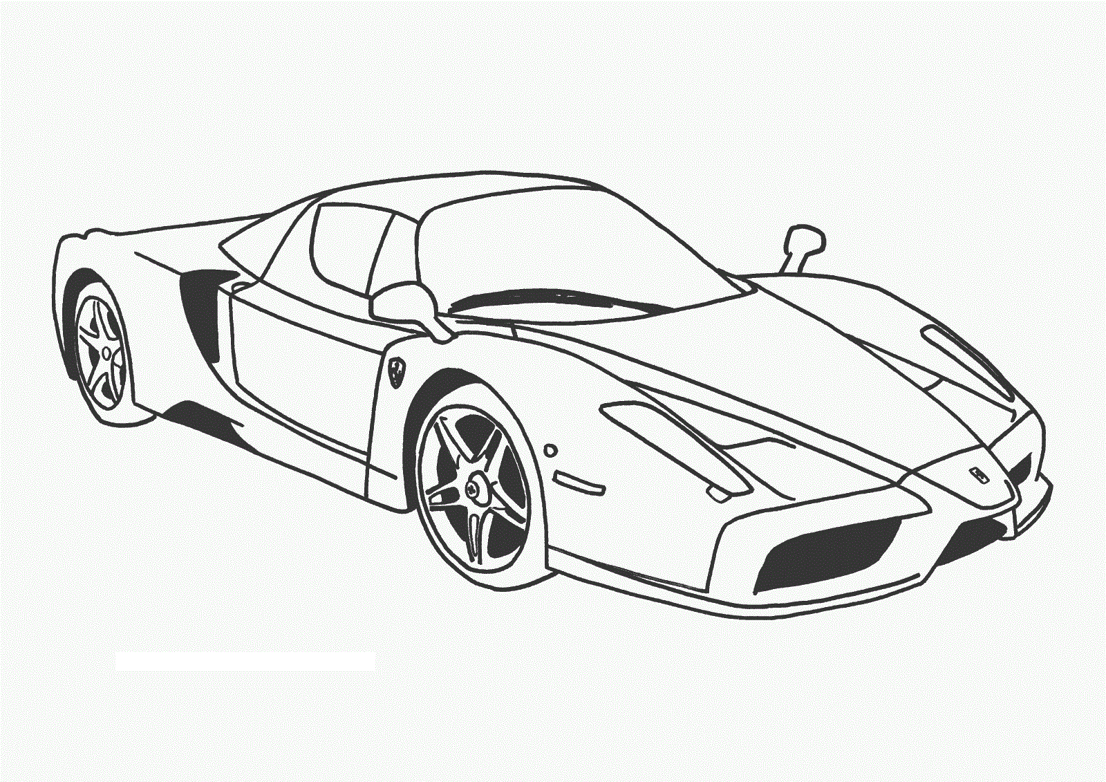 Cartoon Kids Coloring Pages Car with simple drawing