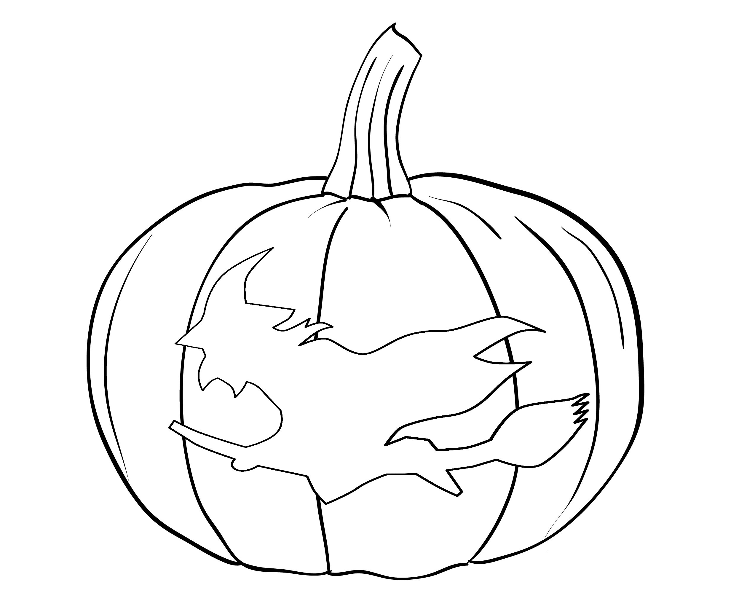 Cute pumpkin coloring page