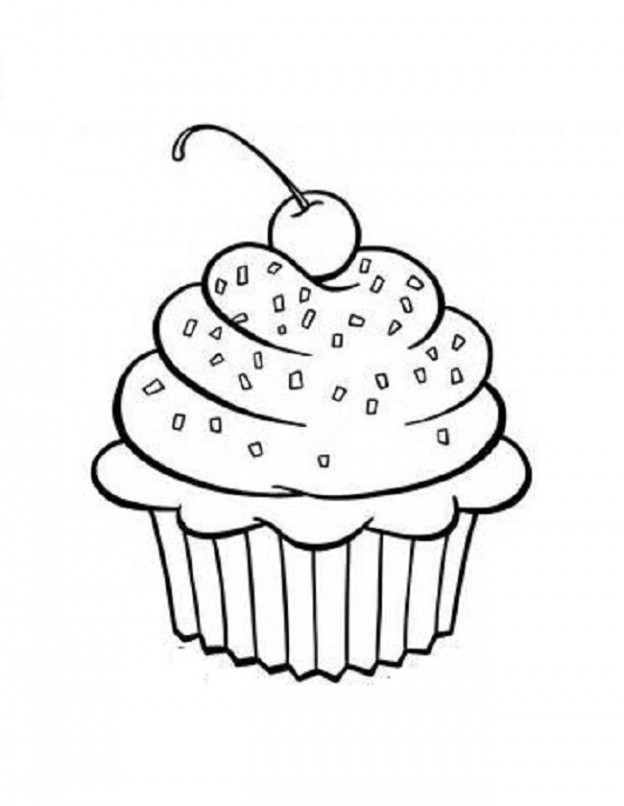 Free Printable Cupcake Coloring Pages For Kids