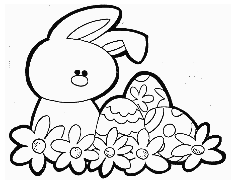 Playful Easter Bunny coloring page