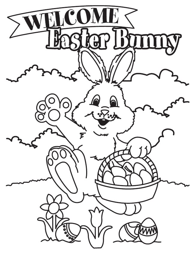 Easter Bunny Coloring Page 5
