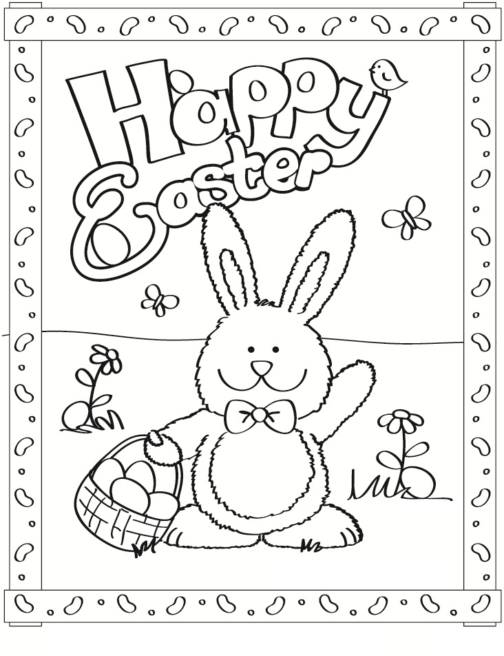 Free Printable Easter Bunny Coloring Pages Kids Realistic