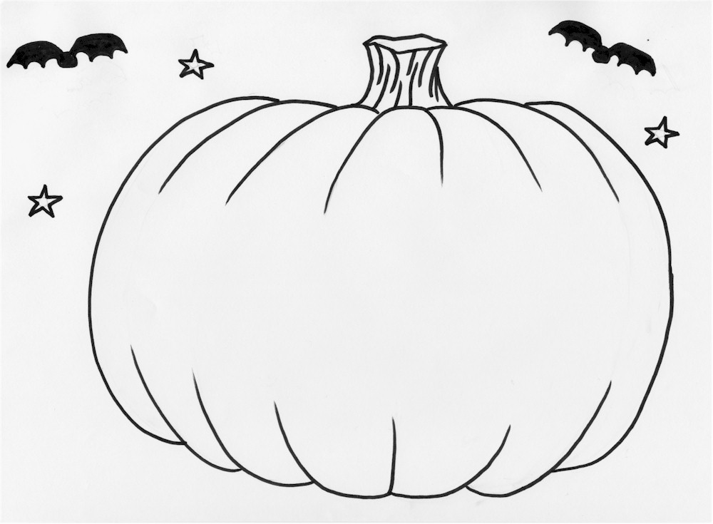 Simple Free Printable Coloring Pages Halloween Pumpkin for Adult