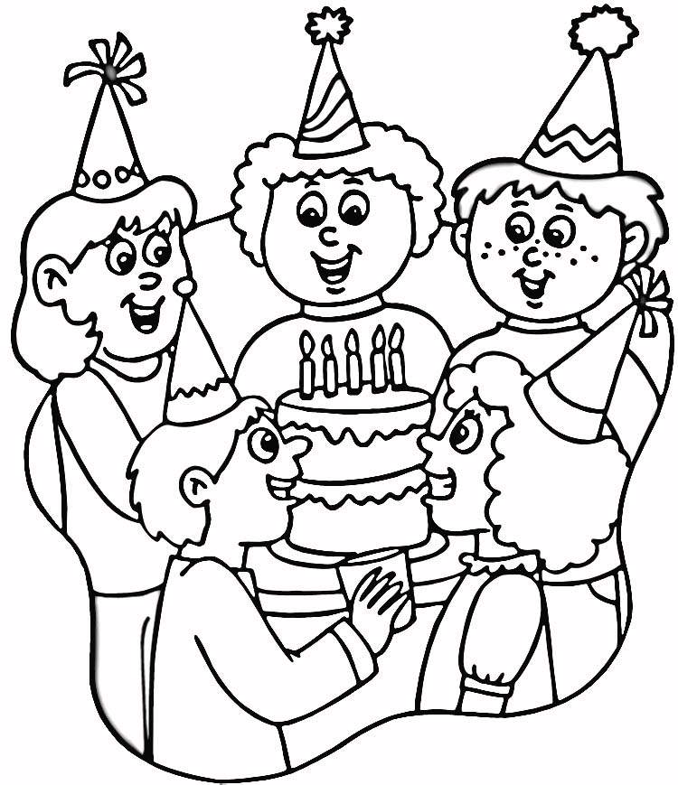 Gambar Free Printable Happy Birthday Coloring Pages Kids Online Di 