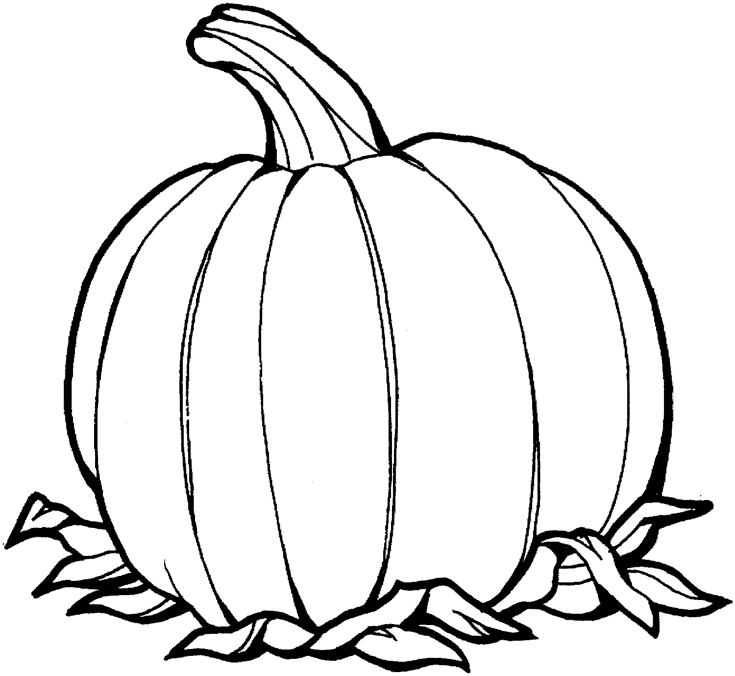 Whimsical pumpkin coloring page