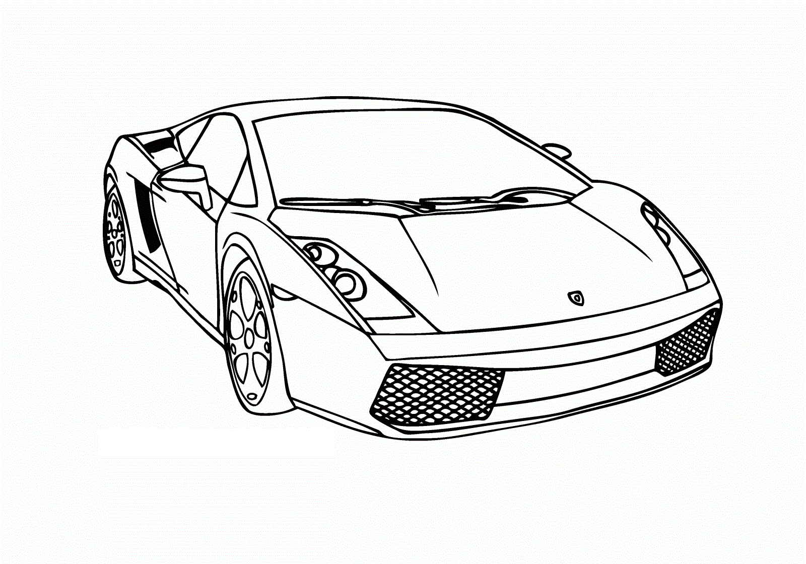 Race car coloring page