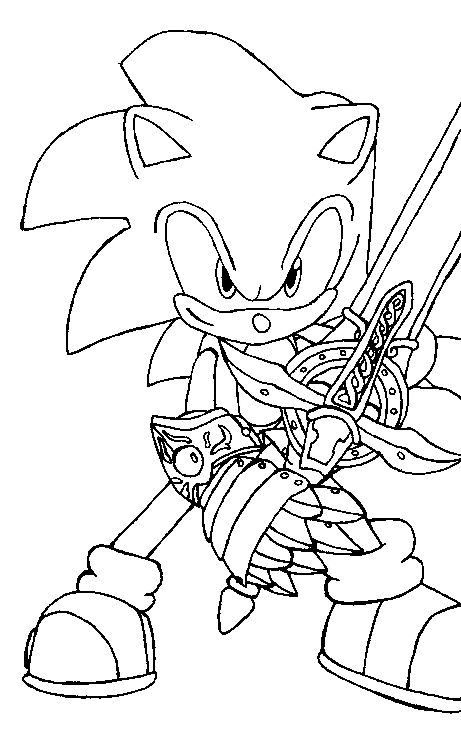 printable sonic and the black knight coloring pages