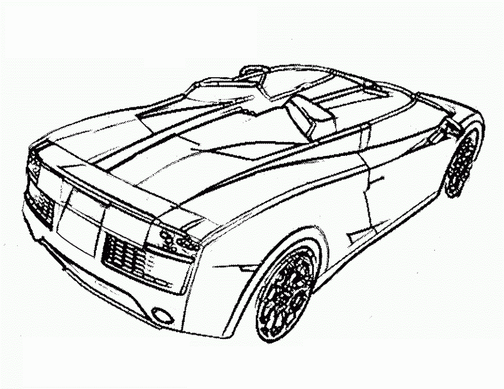 doodle car coloring pages