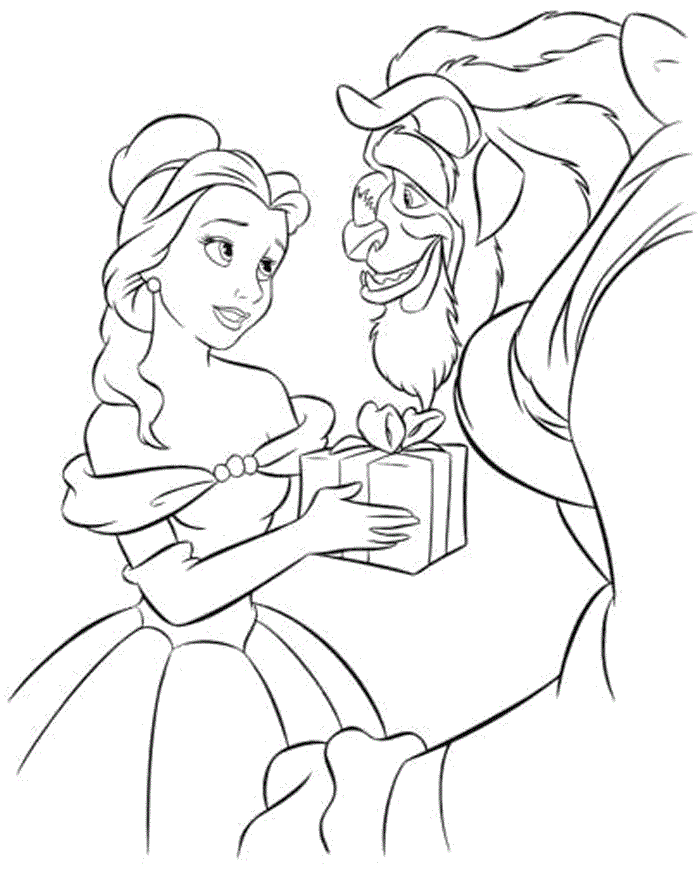 620 Simple Printable Beauty And The Beast Coloring Pages 