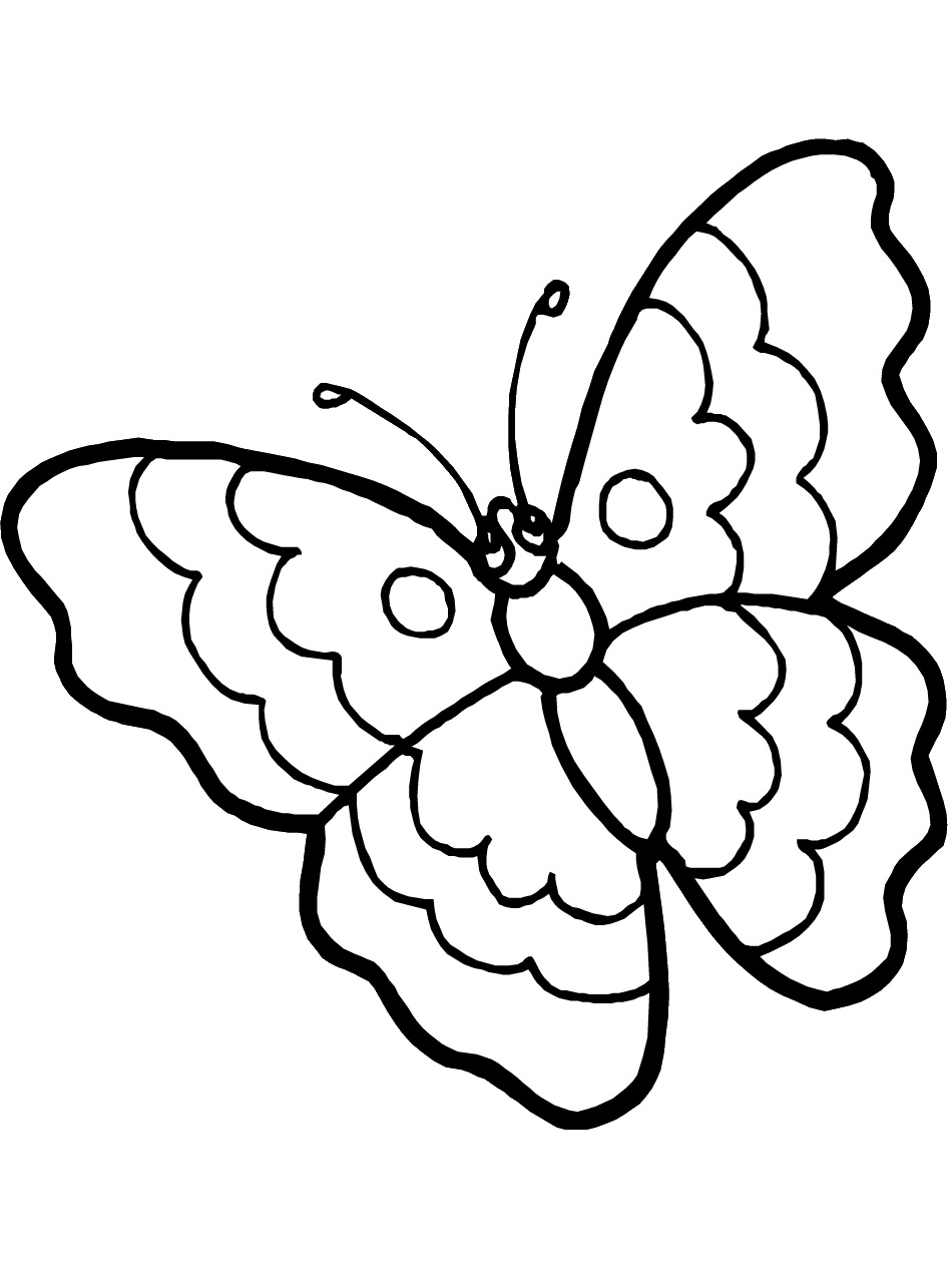 preschool printable butterfly coloring pages