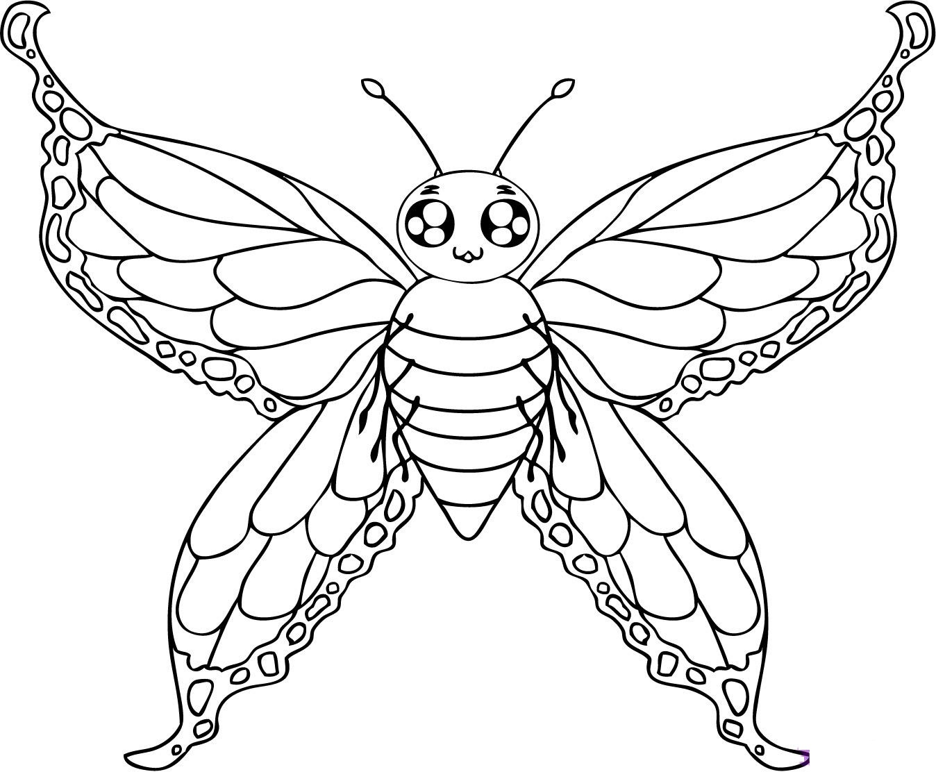 butterflies out Colouring Pages (page 3)