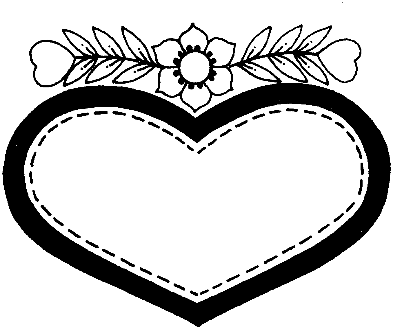 58 Simple Coloring Book Pages Of Hearts 
