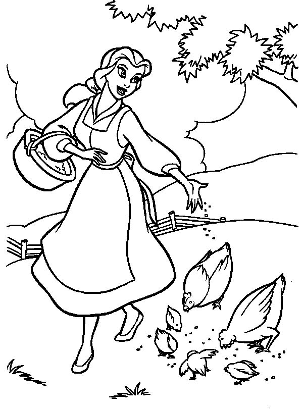 Free Printable Beauty Beast Coloring Pages Kids Belle