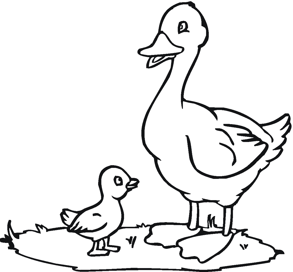 272 Cartoon Duckling Coloring Page with disney character