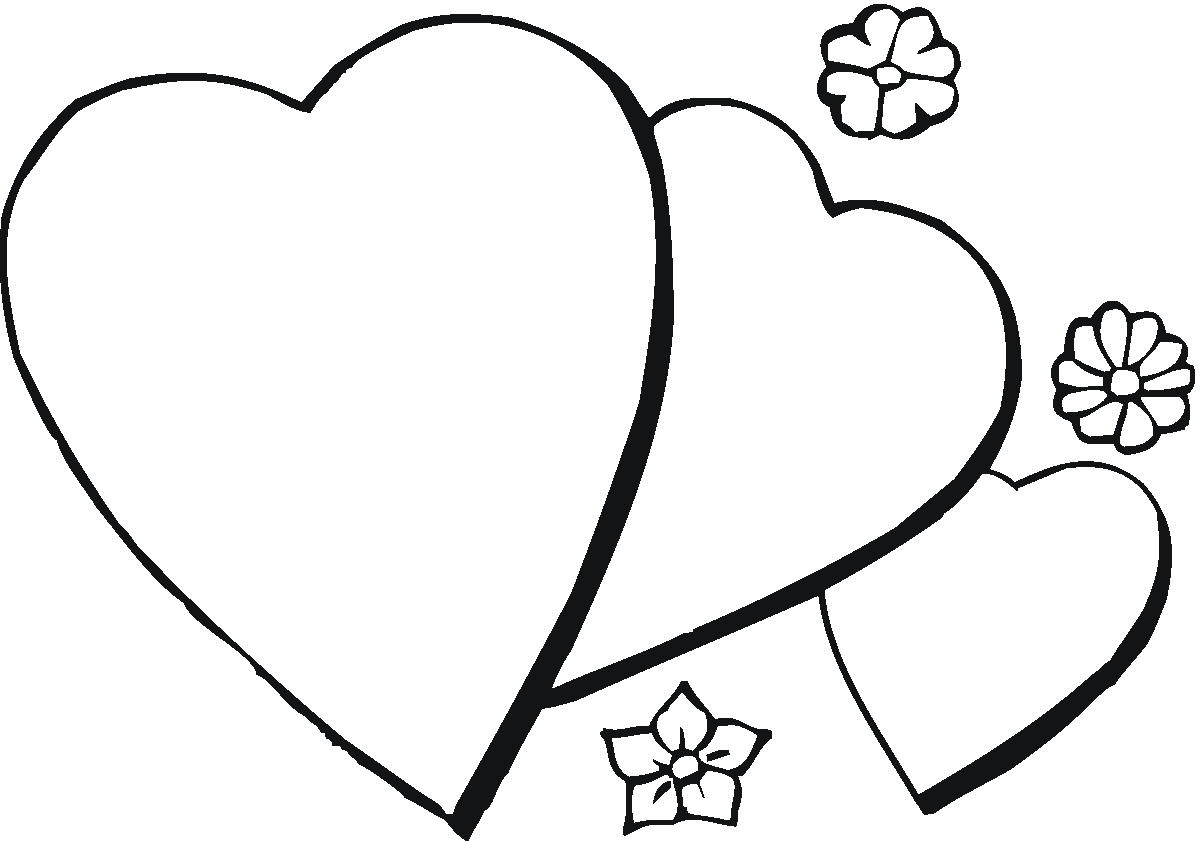 free coloring pages for kids hearts