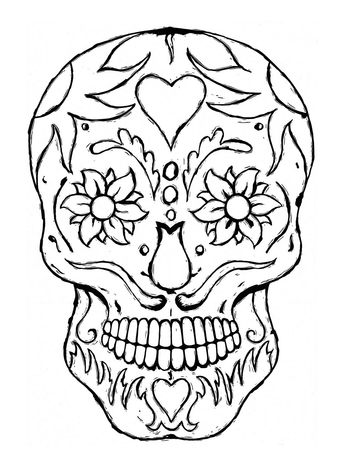 Skull Coloring Page 3