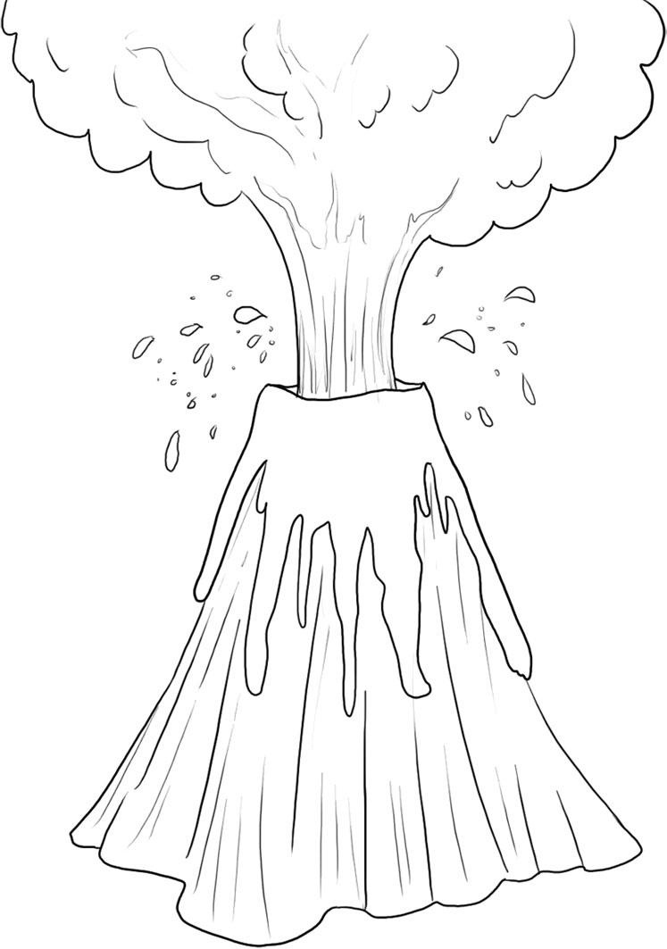 Volcano Coloring Page 10