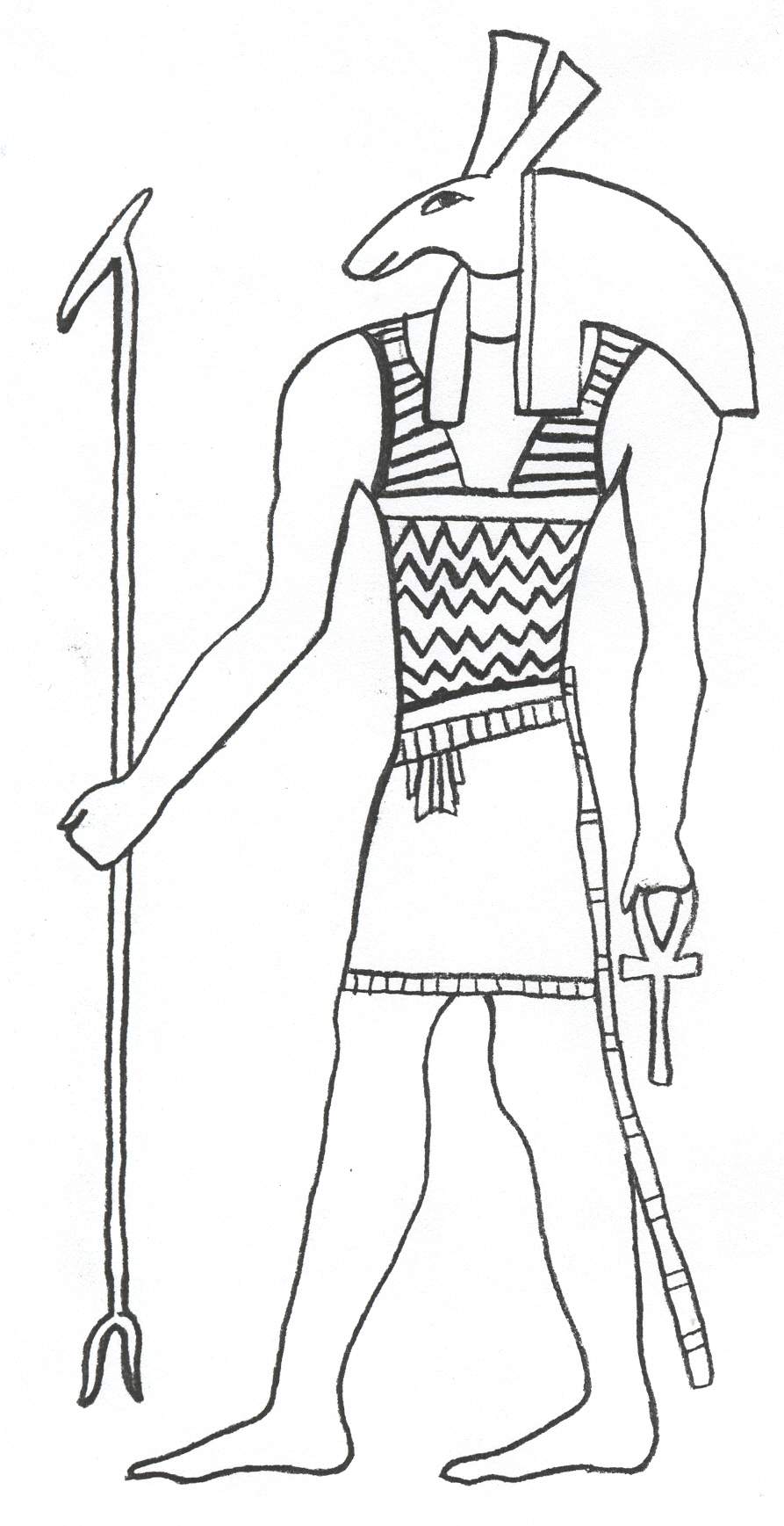 Simple Ancient Egypt Coloring Pages To Print for Kids