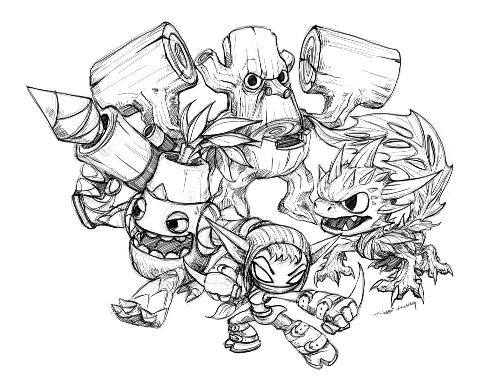 Free Printable Skylander Giants Coloring Pages For Kids