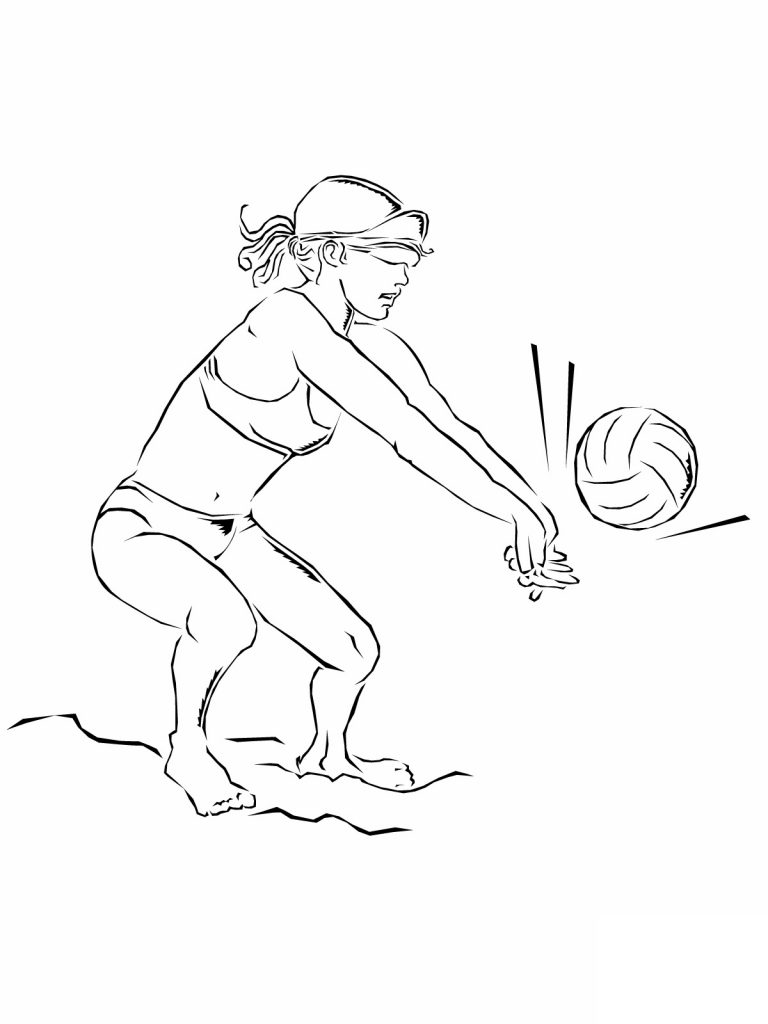 Free Printable Volleyball Coloring Pages For Kids