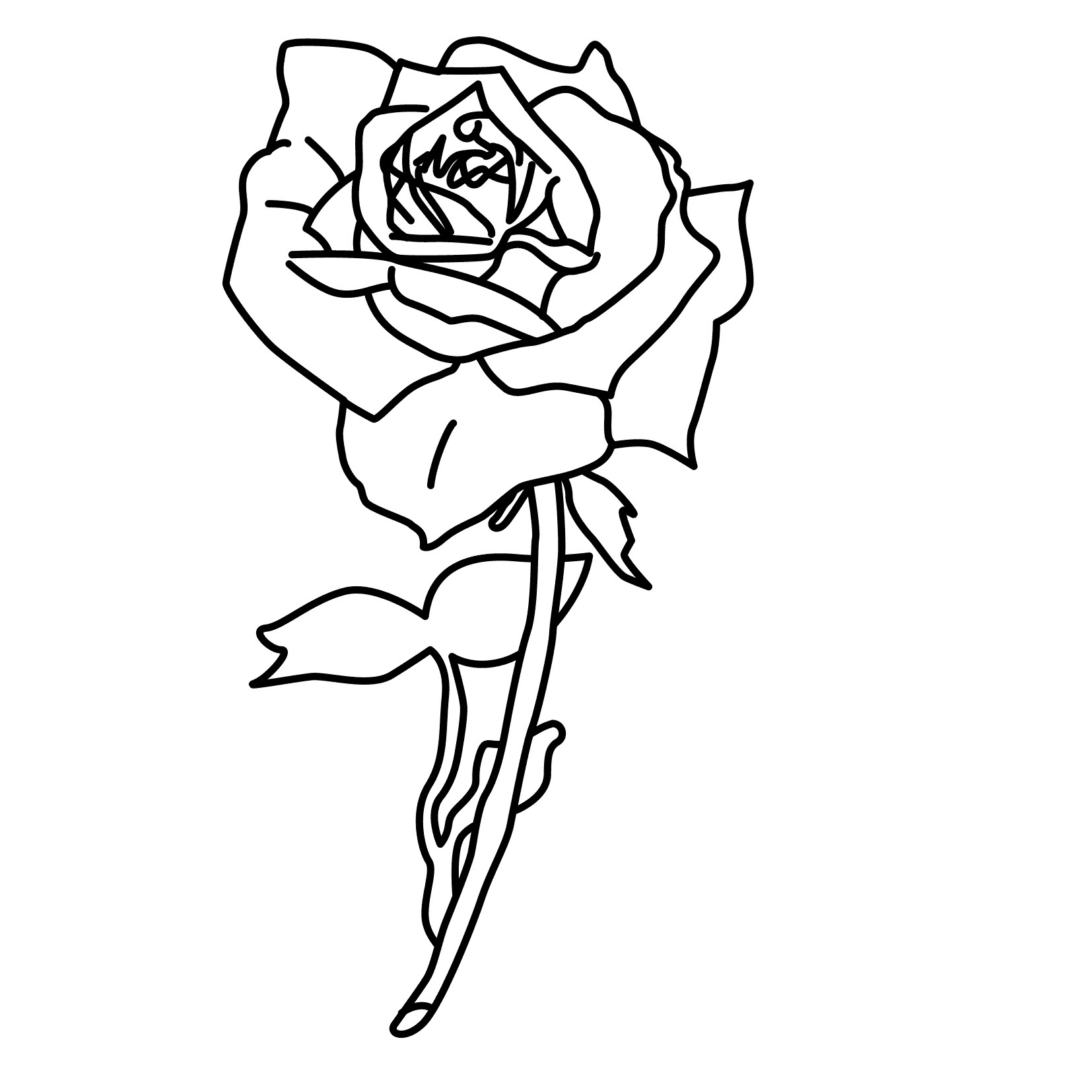 image of rose for coloring pages - photo #16