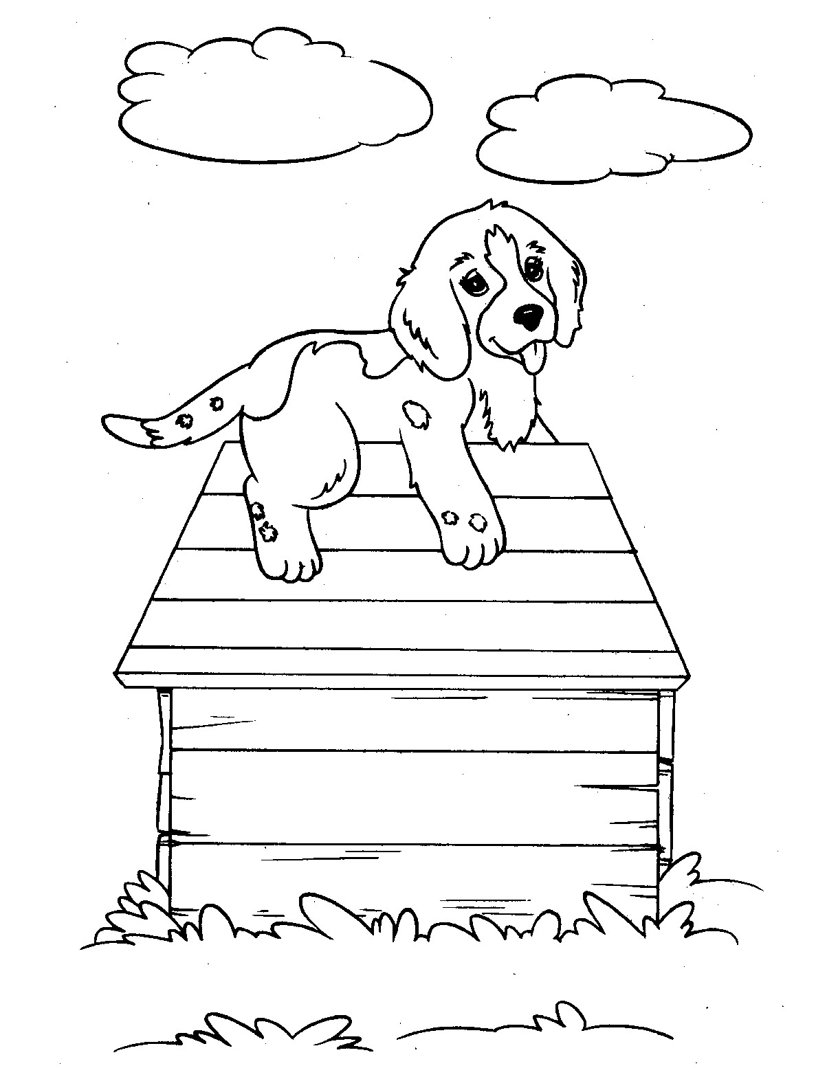 pictures of puppies to color for kids