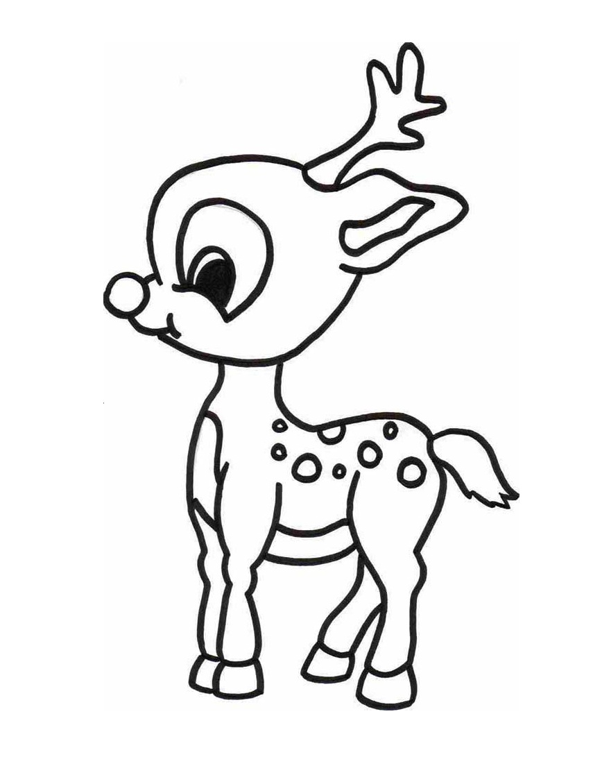 Free Printable Rudolph Coloring Pages Kids Baby Reindeer