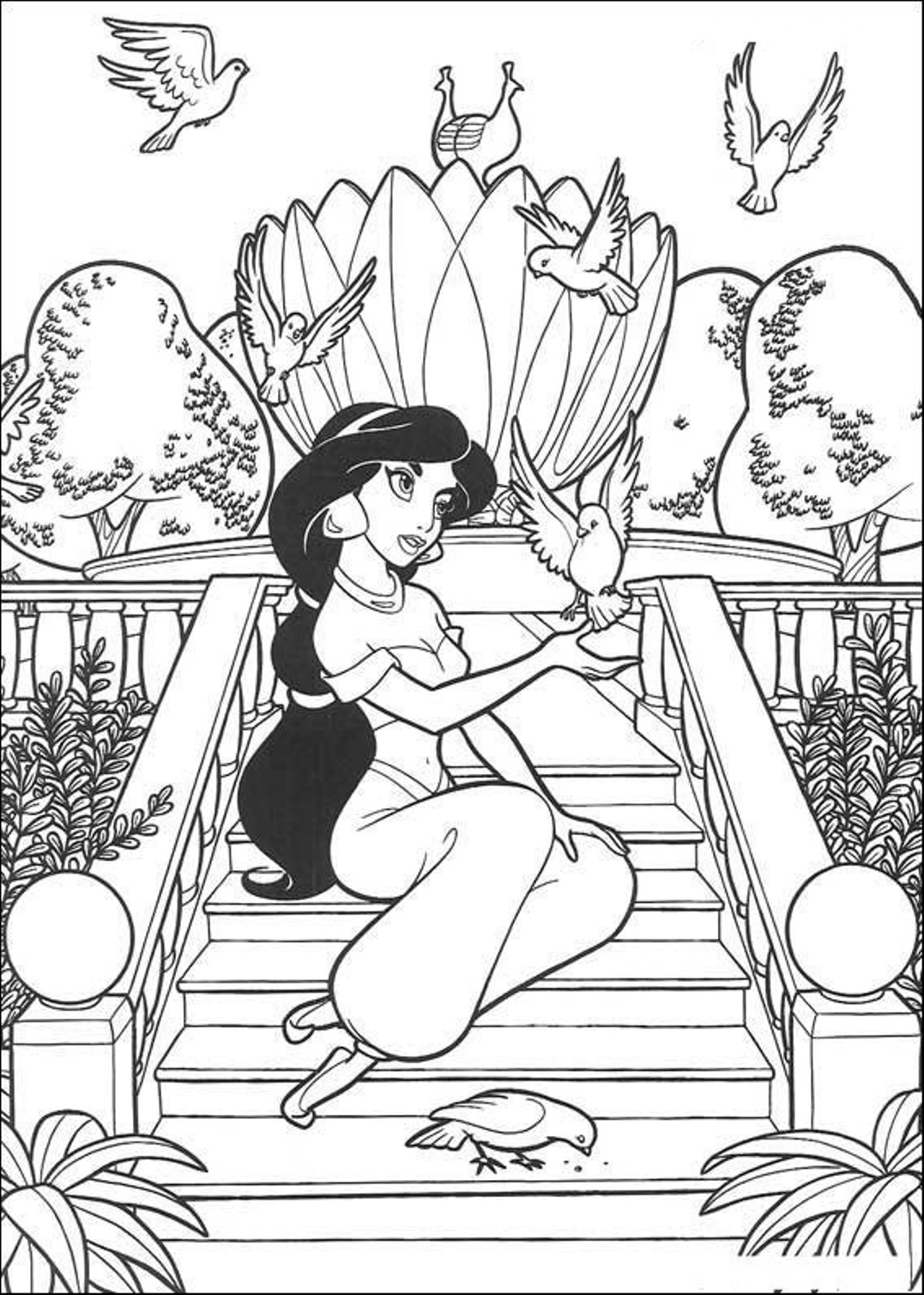 Free Printable Jasmine Coloring Pages