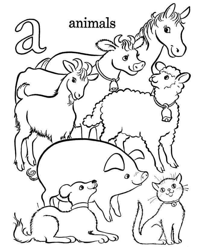 Free Colouring Pages Farm Animals