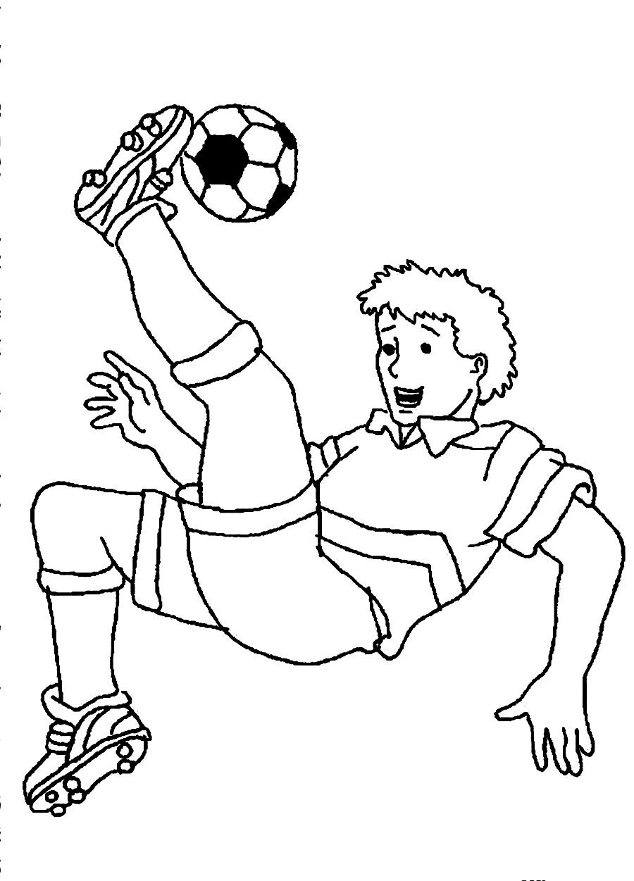 Soccer player coloring sheets