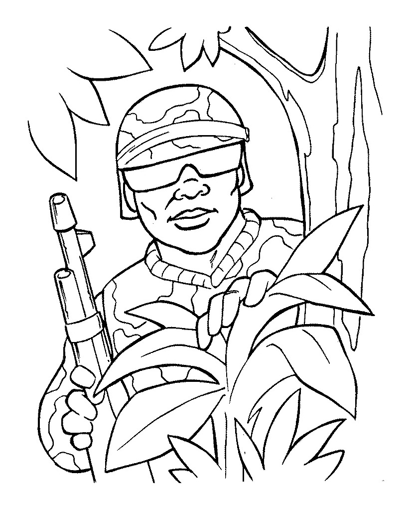 Simple Soldier Coloring Pages For Kids 