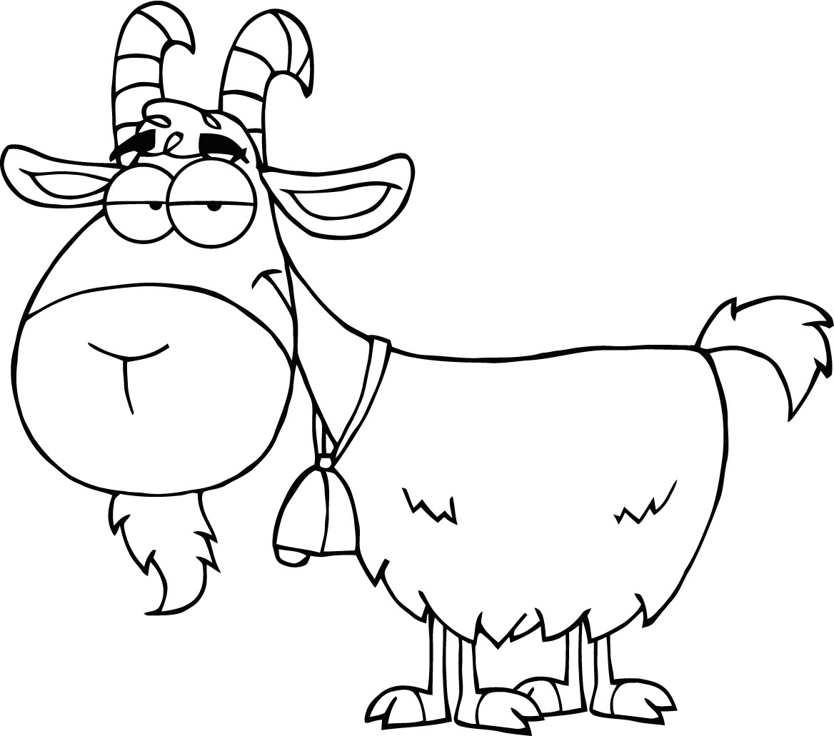 Cartoon Free Coloring Pages Of Goats 