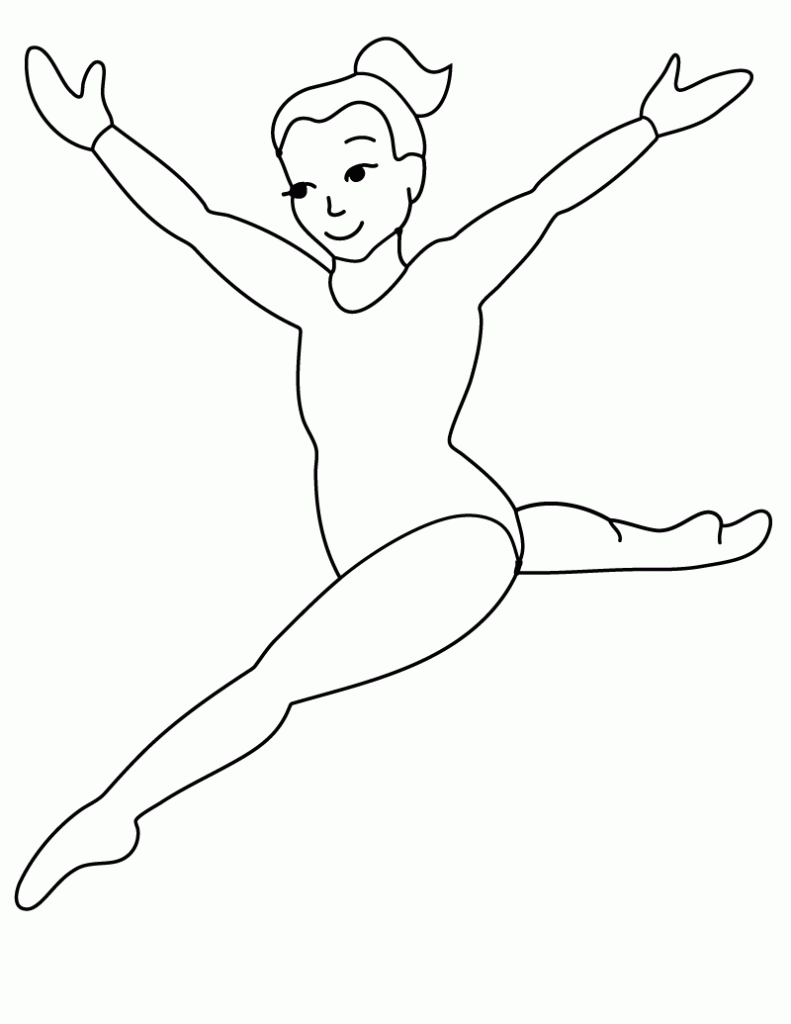 Free Printable Gymnastics Coloring Pages For Kids