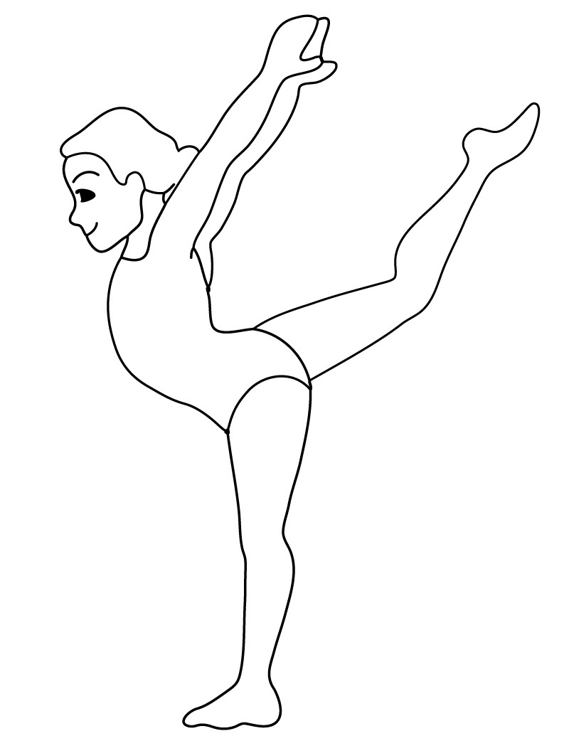Free Printable Gymnastics Coloring Pages For Kids