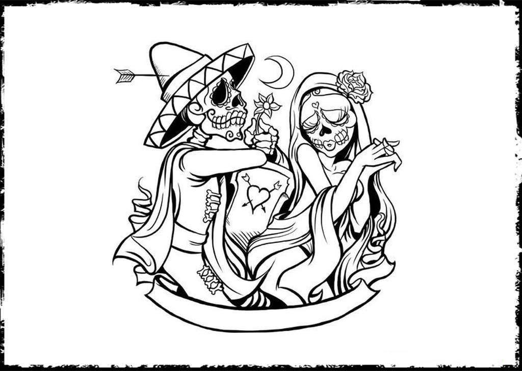 Free Printable Day Of The Dead Coloring Pages Best Coloring Pages For 