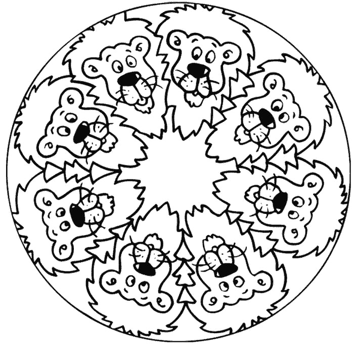 mandalas coloring pages for kids printable - photo #37