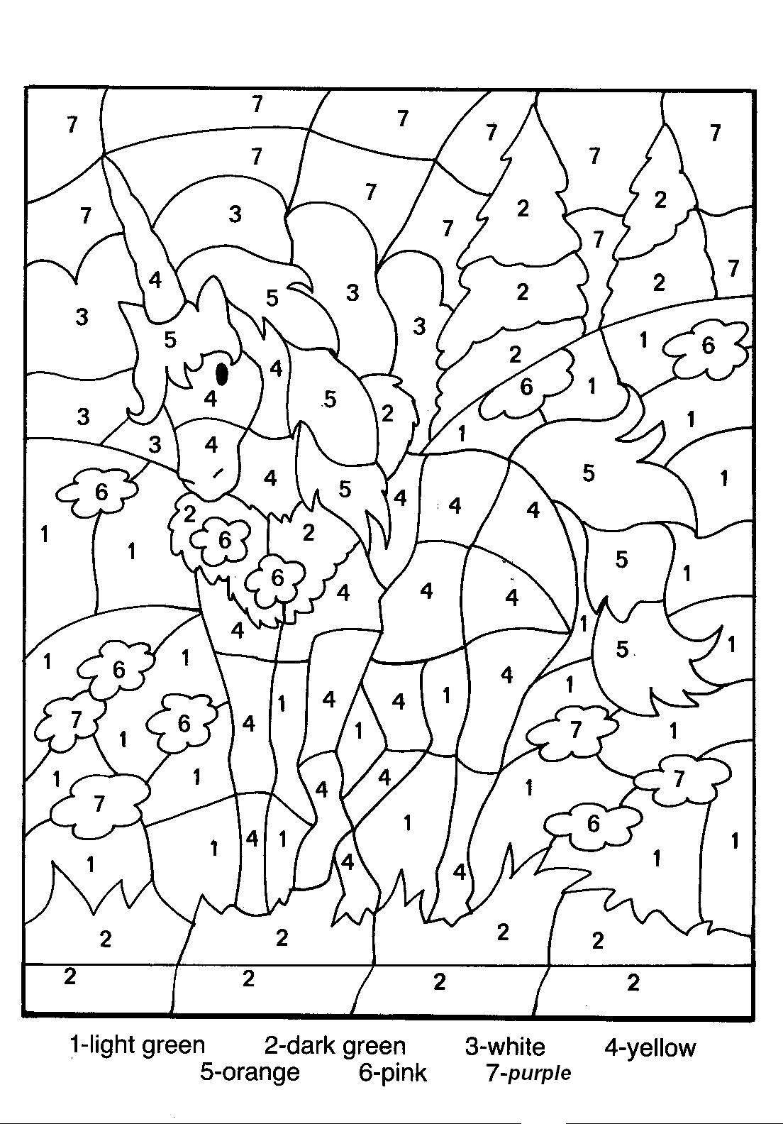 Printable Pictures To Color By Number