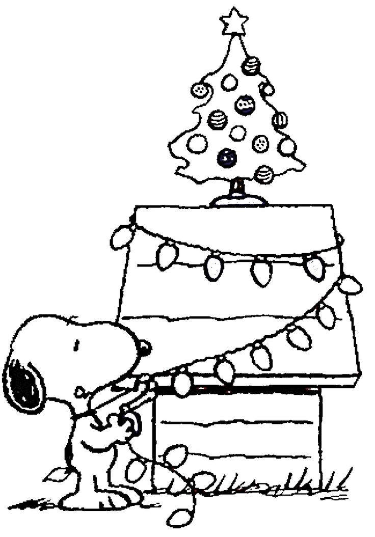 432 Simple Peanuts Christmas Coloring Pages with Printable