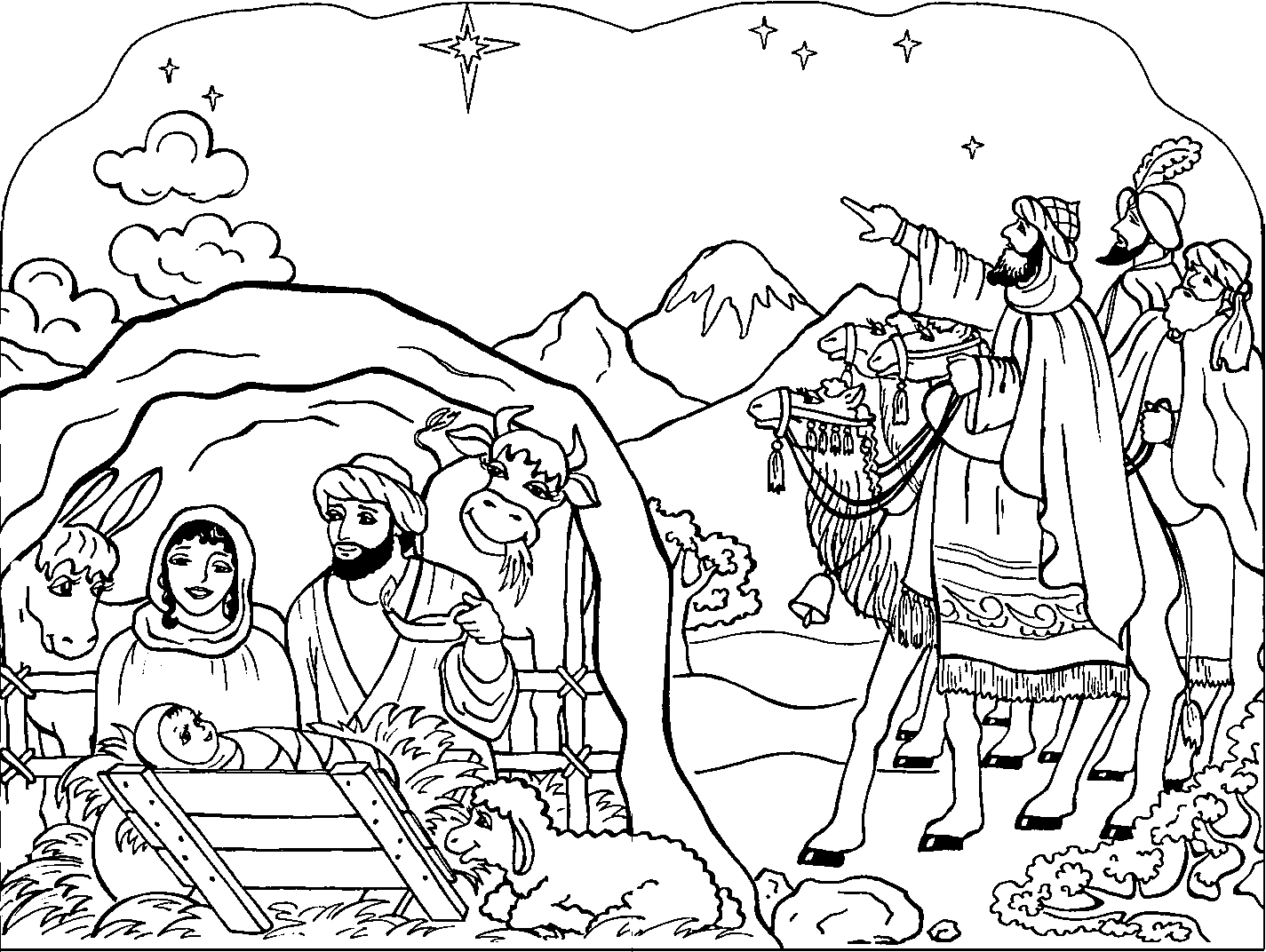 Free Printable Nativity Coloring Pages for Kids Best