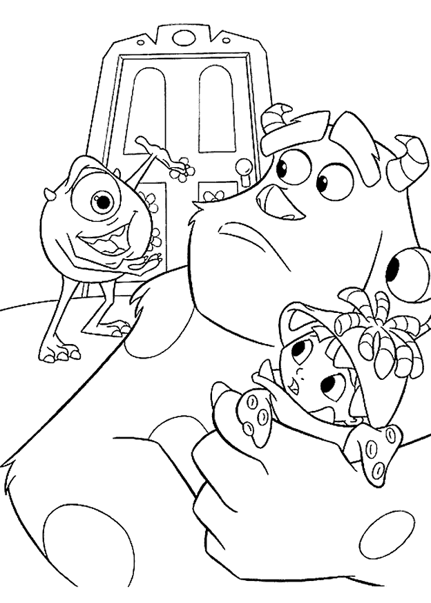 167 Animal Monster Inc Coloring Pages To Print with disney character