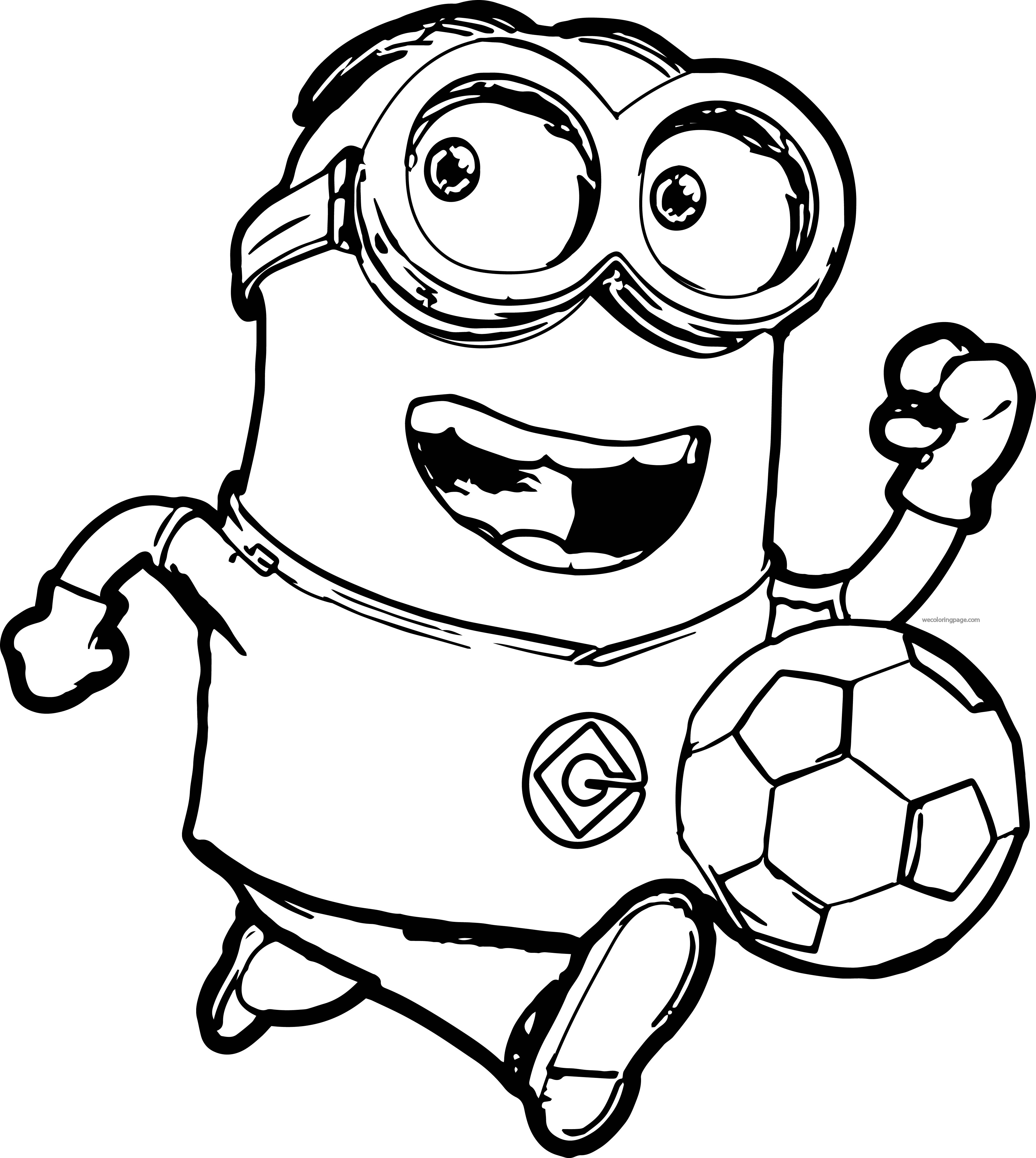 958 Simple Minion Coloring Pages To Print for Kindergarten