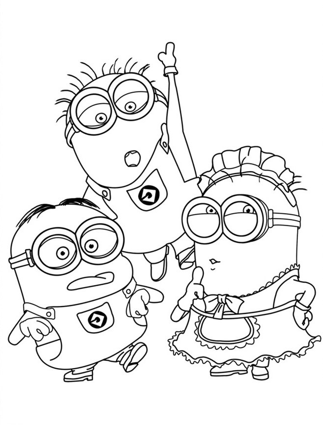 Coloring Pages Minions Minion Coloring Pages Kevin At Getcolorings