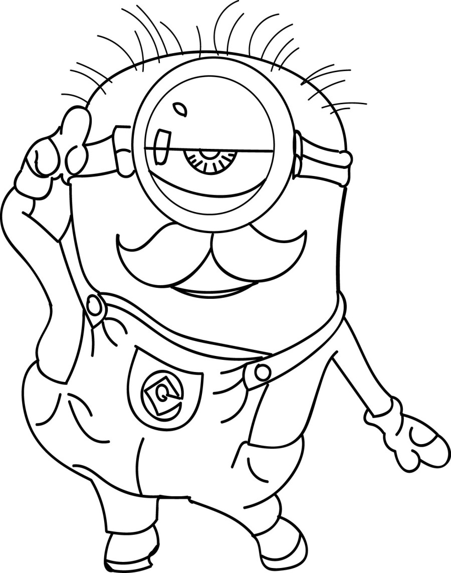 minions one eye printables for kids coloring