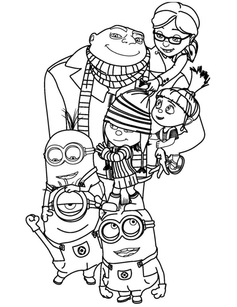 carl minion coloring pages