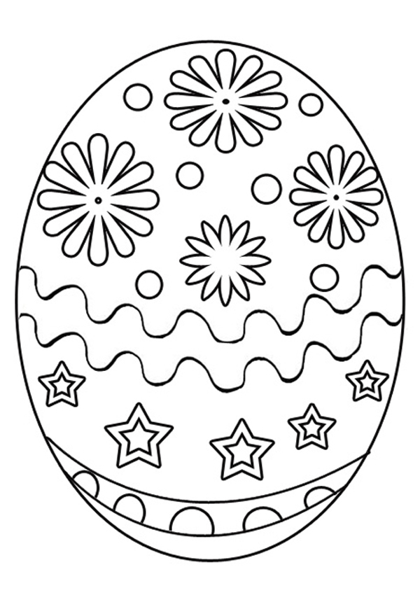 Easter Eggs Colouring Pages To Print