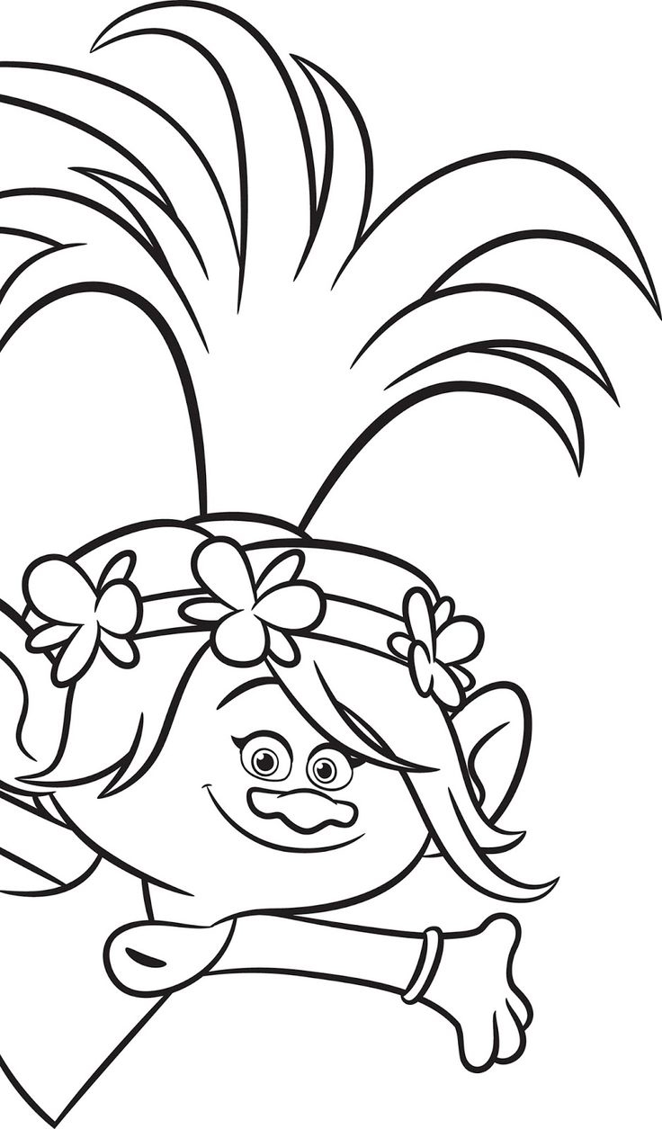 Trolls Coloring Pages Free Printable Printable Templates