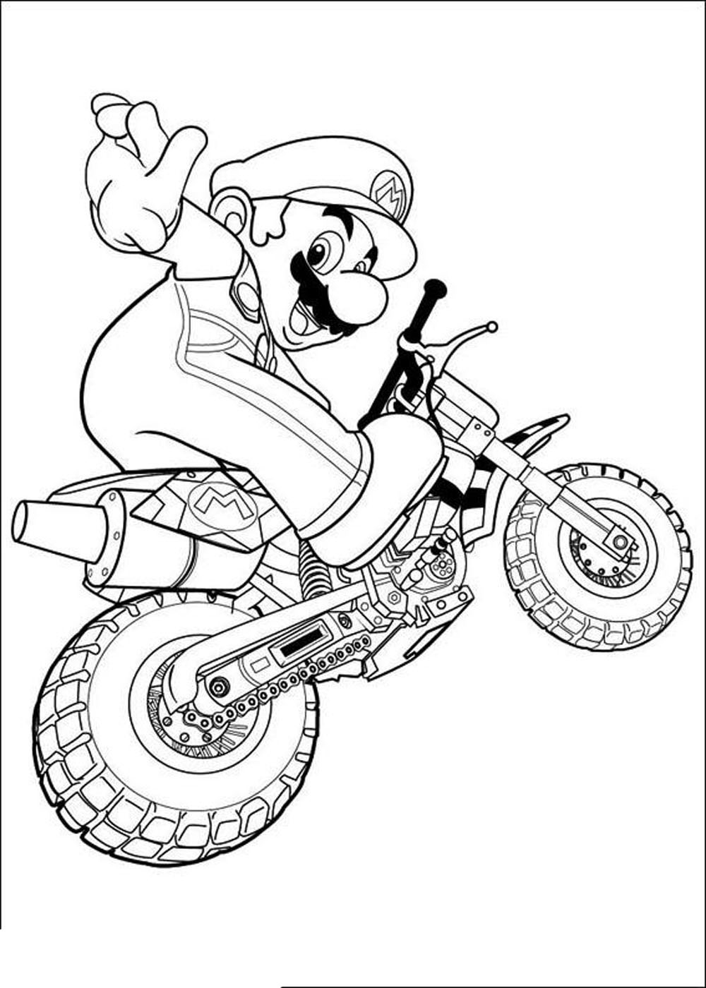 Free Printable Coloring Pages Mario Kart